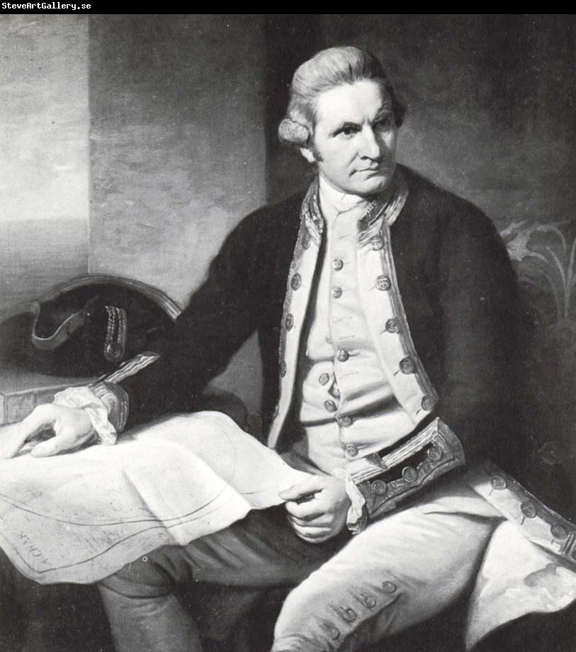 unknow artist This anslaende portrait of captain James Cook,en of 1700- digits djarvaste sjofarare,ar millings of N.Dance